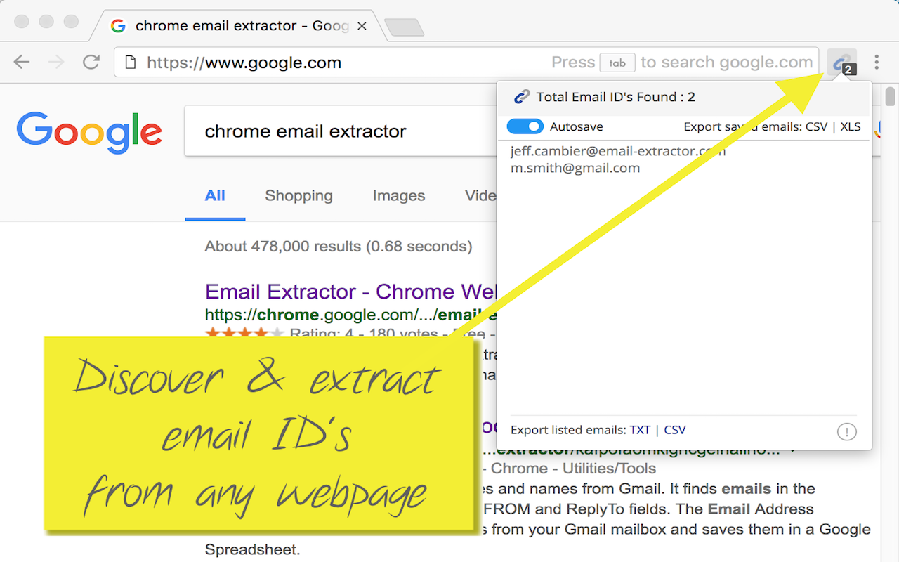 Email Extractor chrome谷歌浏览器插件_扩展第2张截图