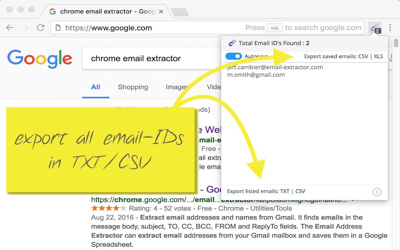 Email Extractor chrome谷歌浏览器插件_扩展第3张截图