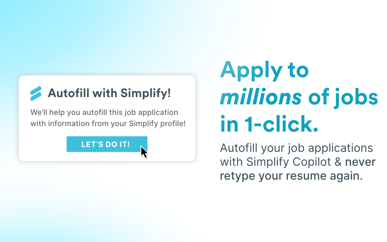 Simplify Copilot - Autofill job applications chrome谷歌浏览器插件_扩展第1张截图