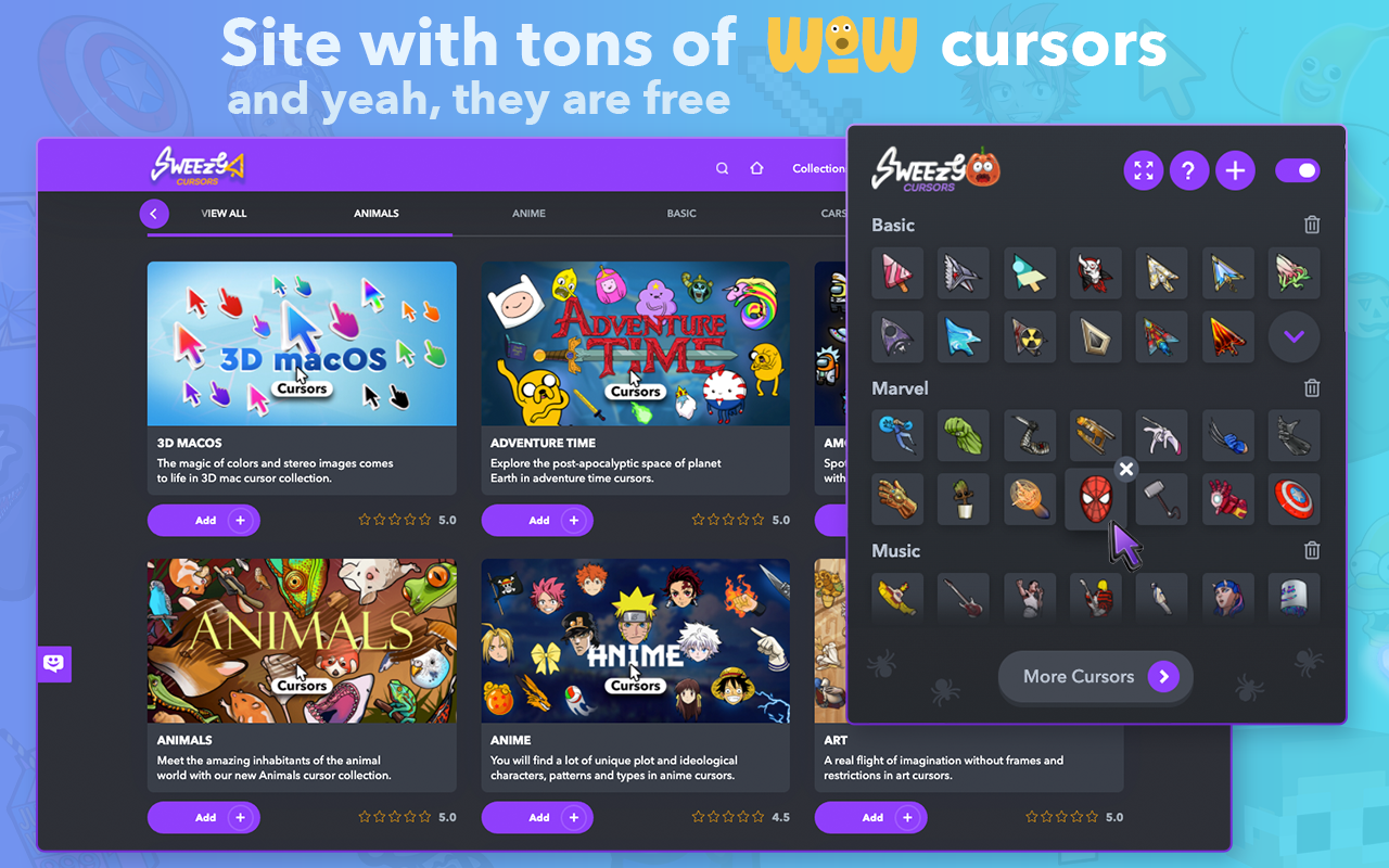 Sweezy Cursors ★ Chrome 的自定义光标 chrome谷歌浏览器插件_扩展第1张截图