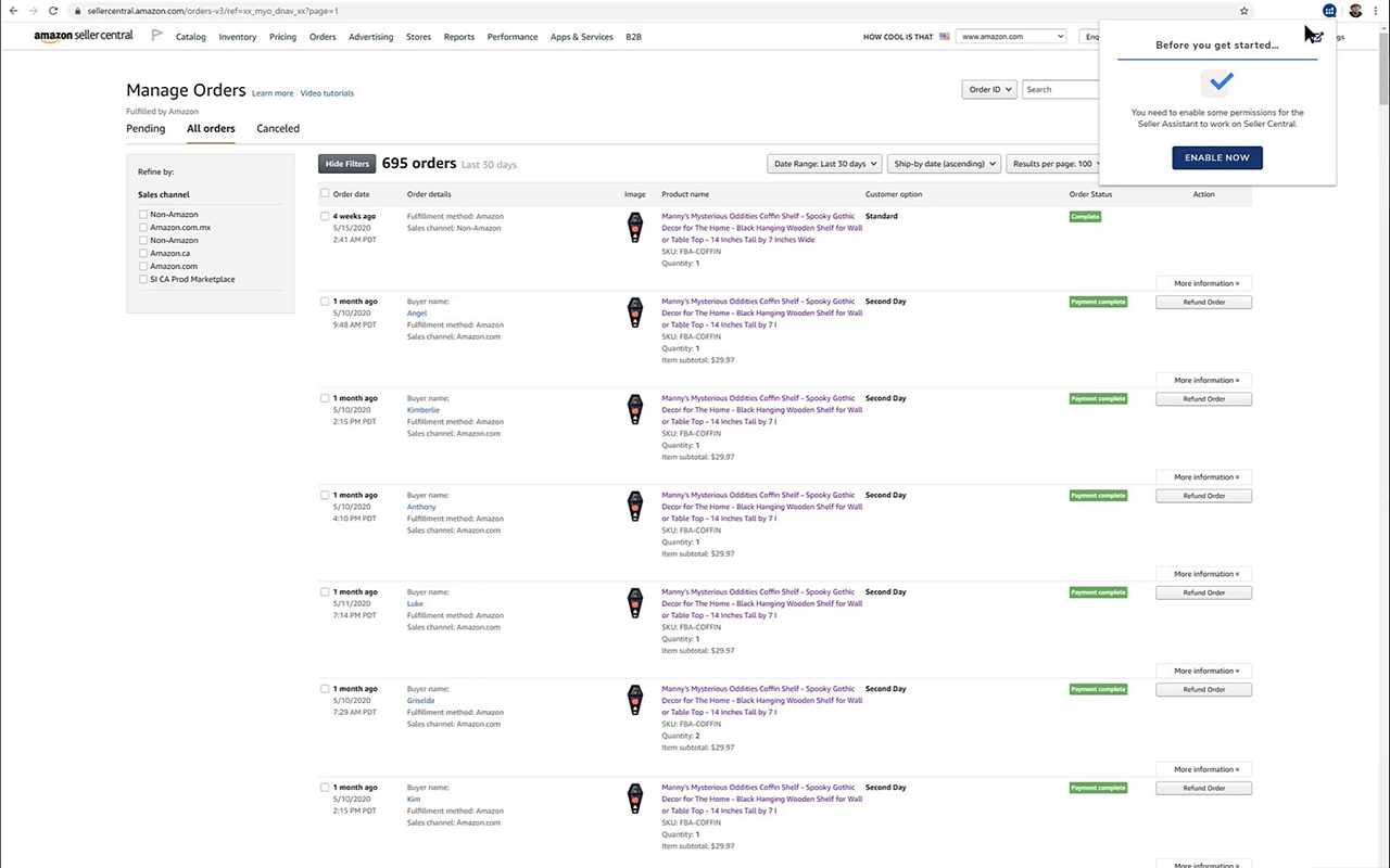 Helium 10 Seller Assistant for Amazon Seller Review Automation chrome谷歌浏览器插件_扩展第3张截图