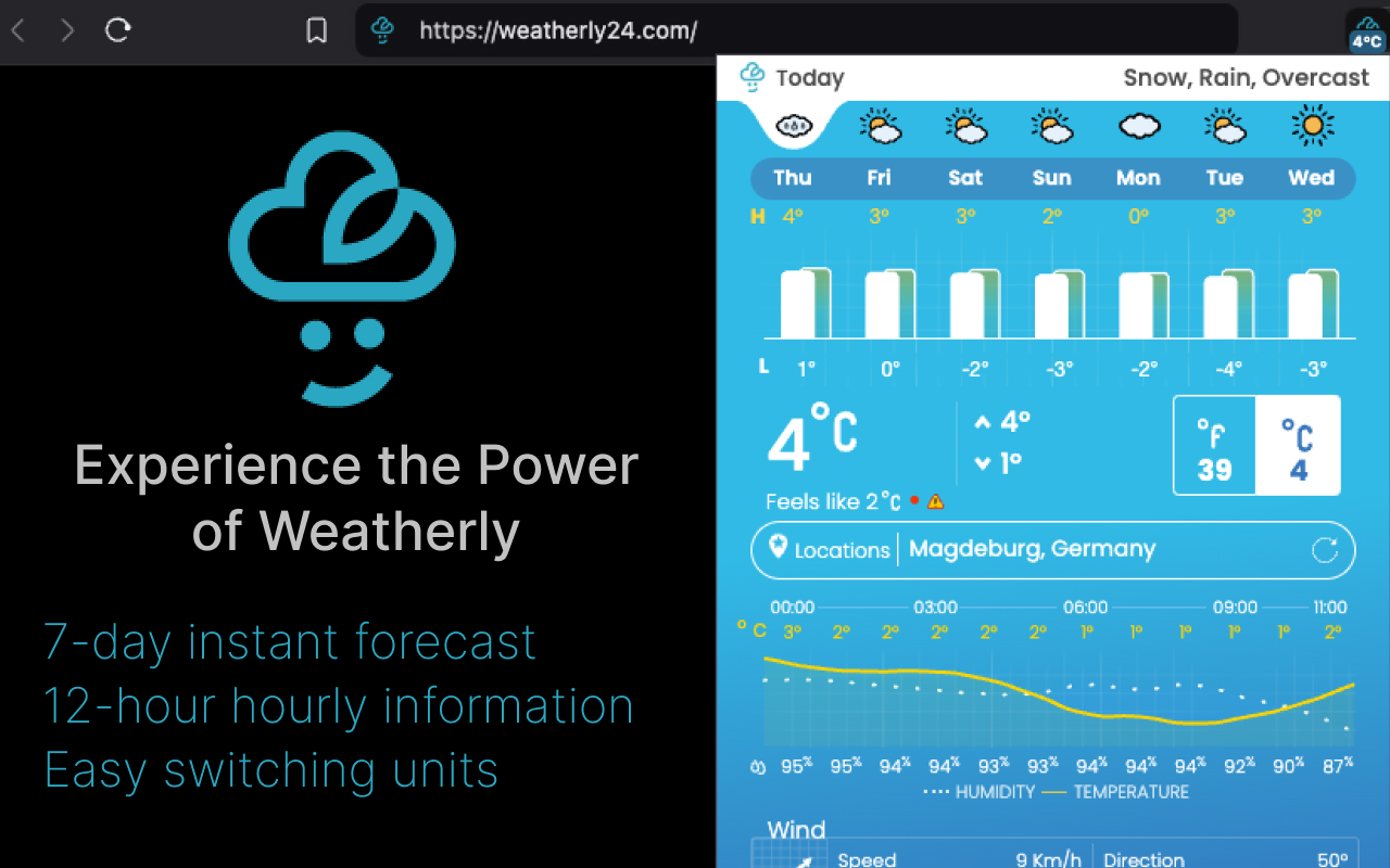 Weatherly (Weather Forecast) chrome谷歌浏览器插件_扩展第1张截图