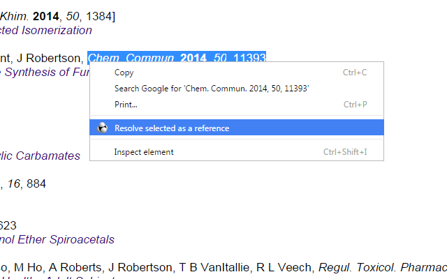 Chemistry Reference Resolver chrome谷歌浏览器插件_扩展第2张截图