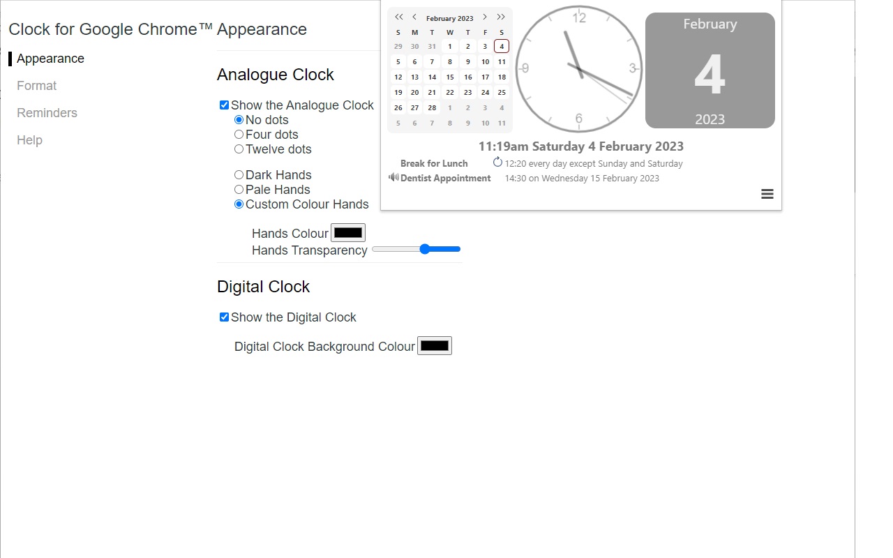 Clock for Google Chrome™ chrome谷歌浏览器插件_扩展第5张截图
