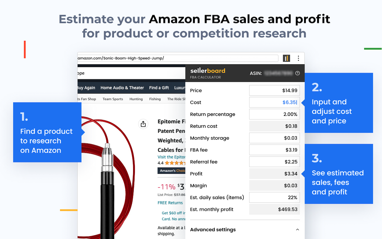 sellerboard Amazon FBA Profit Calculator chrome谷歌浏览器插件_扩展第2张截图
