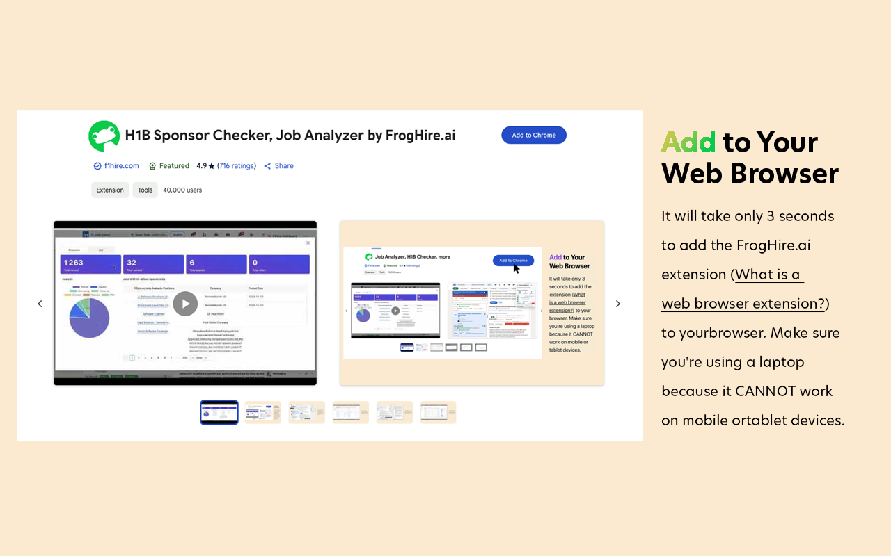 FrogHire.ai - H1B Sponsor Checker, Job Analyzer chrome谷歌浏览器插件_扩展第3张截图