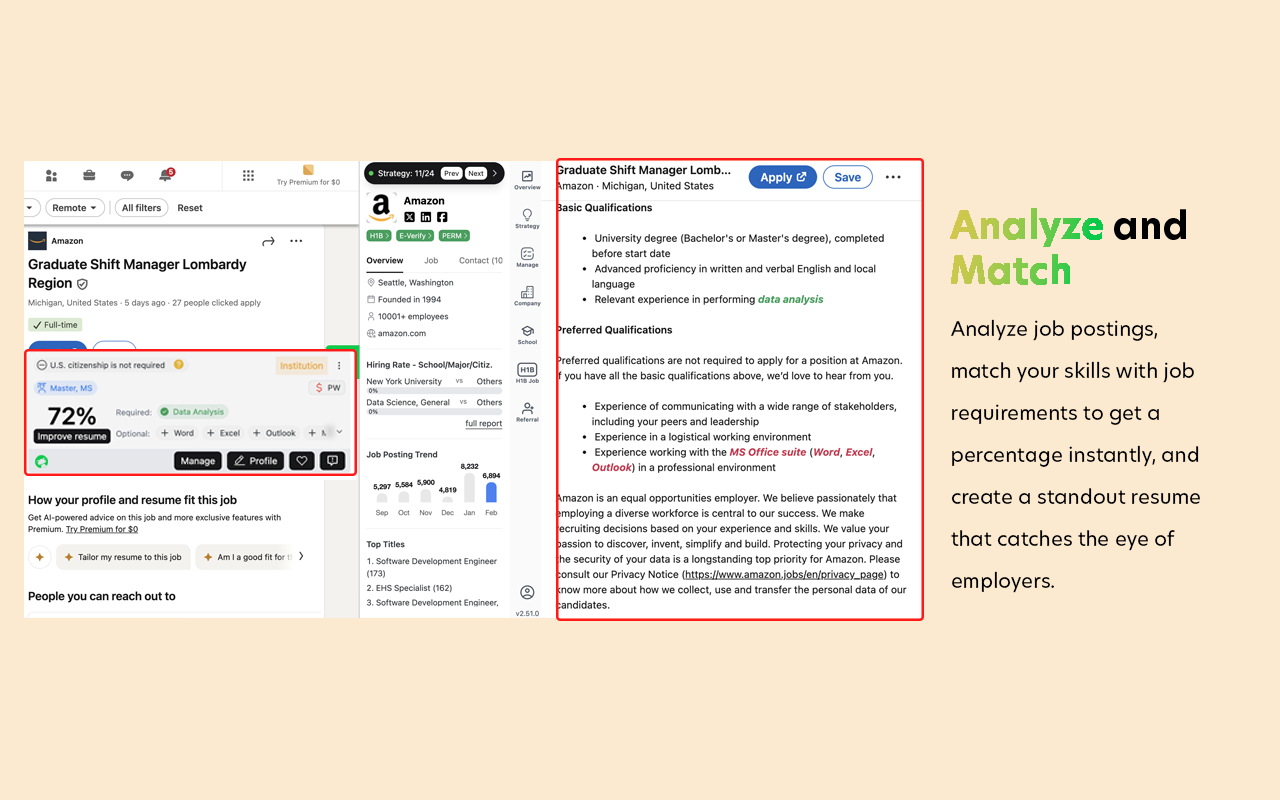 FrogHire.ai - H1B Sponsor Checker, Job Analyzer chrome谷歌浏览器插件_扩展第5张截图