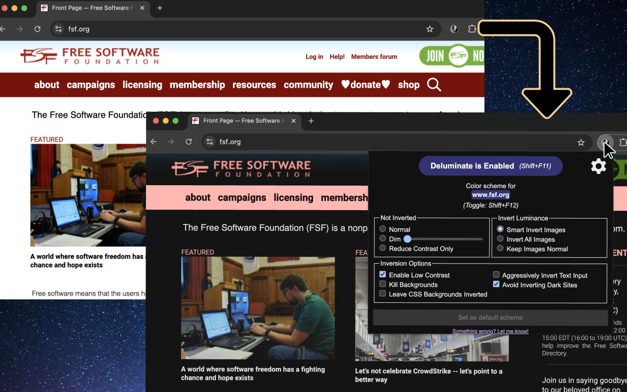 Deluminate chrome谷歌浏览器插件_扩展第1张截图