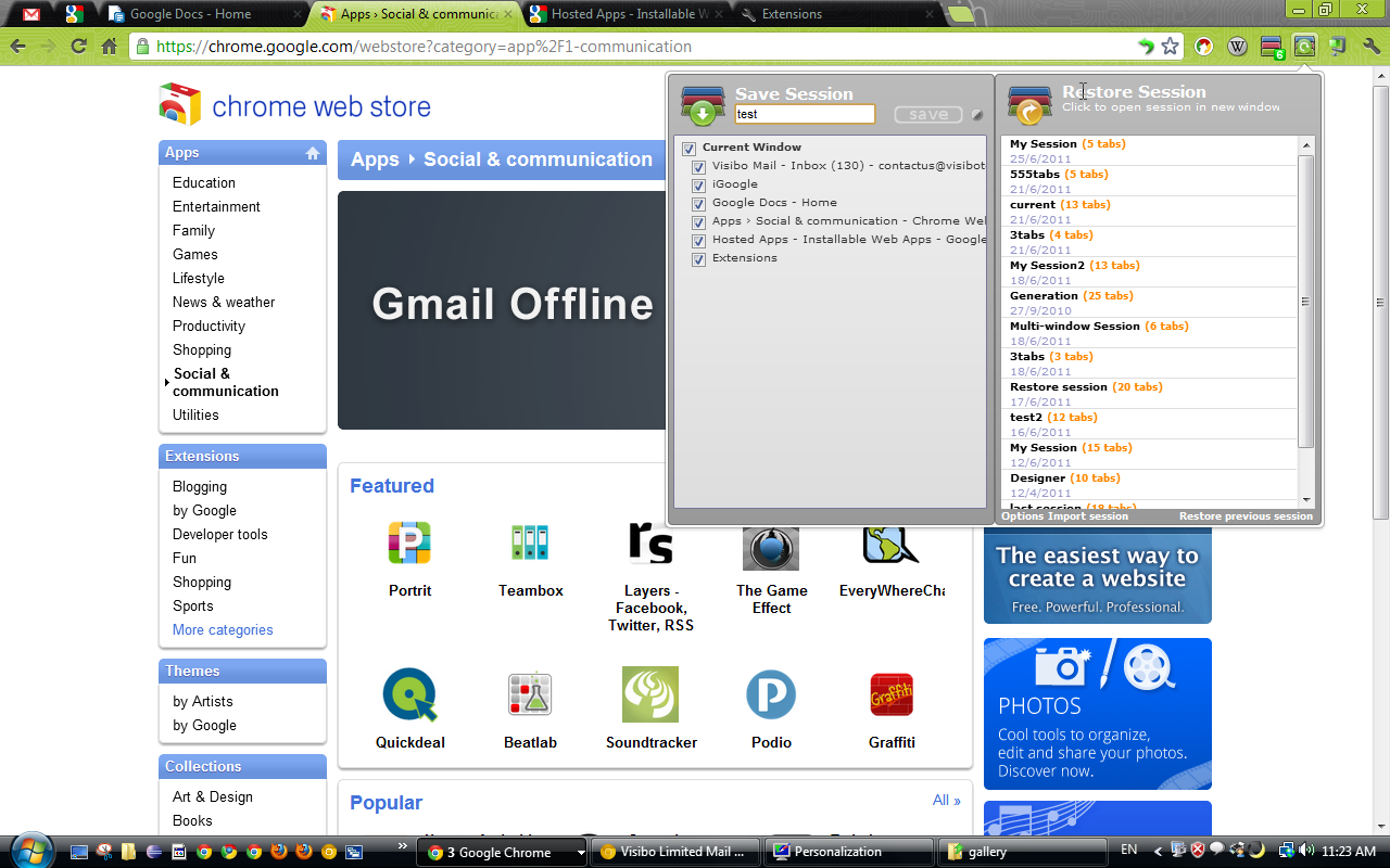 FreshStart - Cross Browser Session Manager chrome谷歌浏览器插件_扩展第1张截图