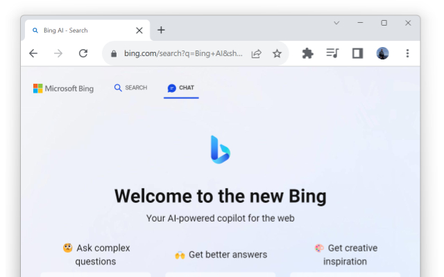 Bing AI for Chrome chrome谷歌浏览器插件_扩展第2张截图