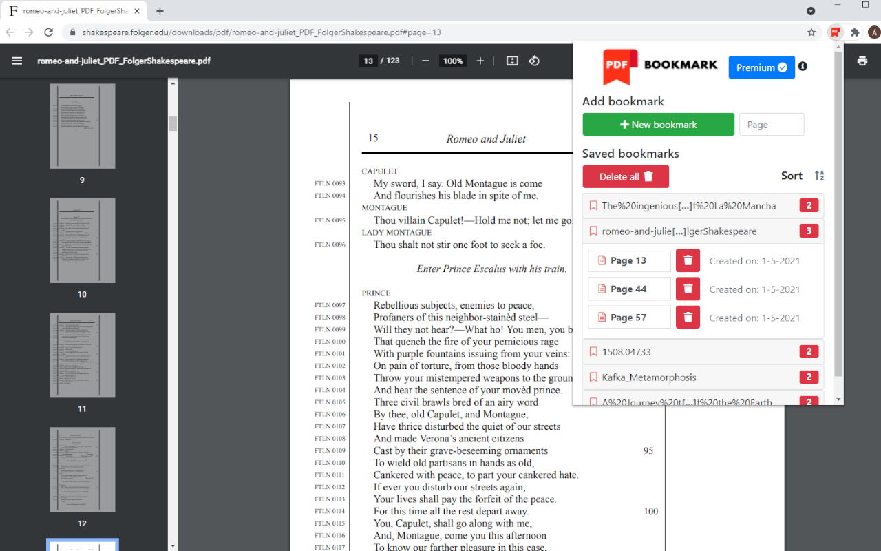 PDF Bookmark chrome谷歌浏览器插件_扩展第2张截图