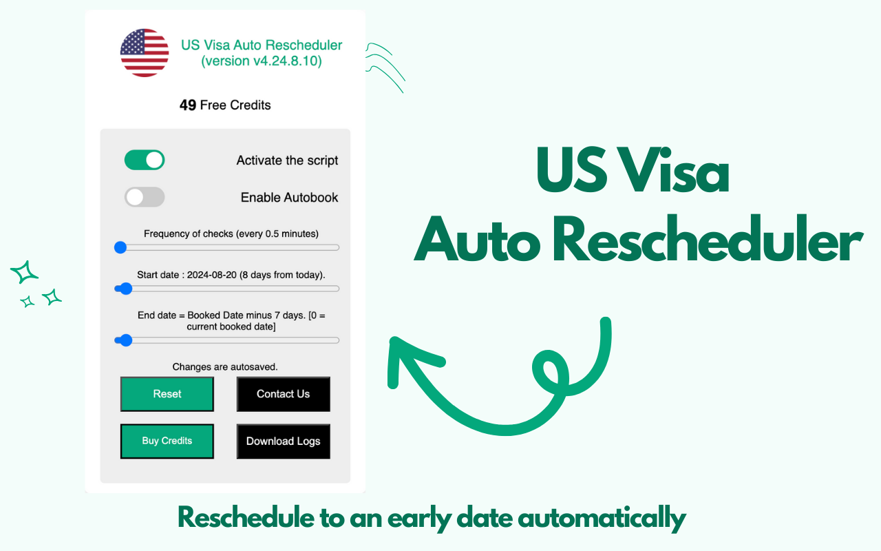 US Visa Auto Rescheduler chrome谷歌浏览器插件_扩展第1张截图