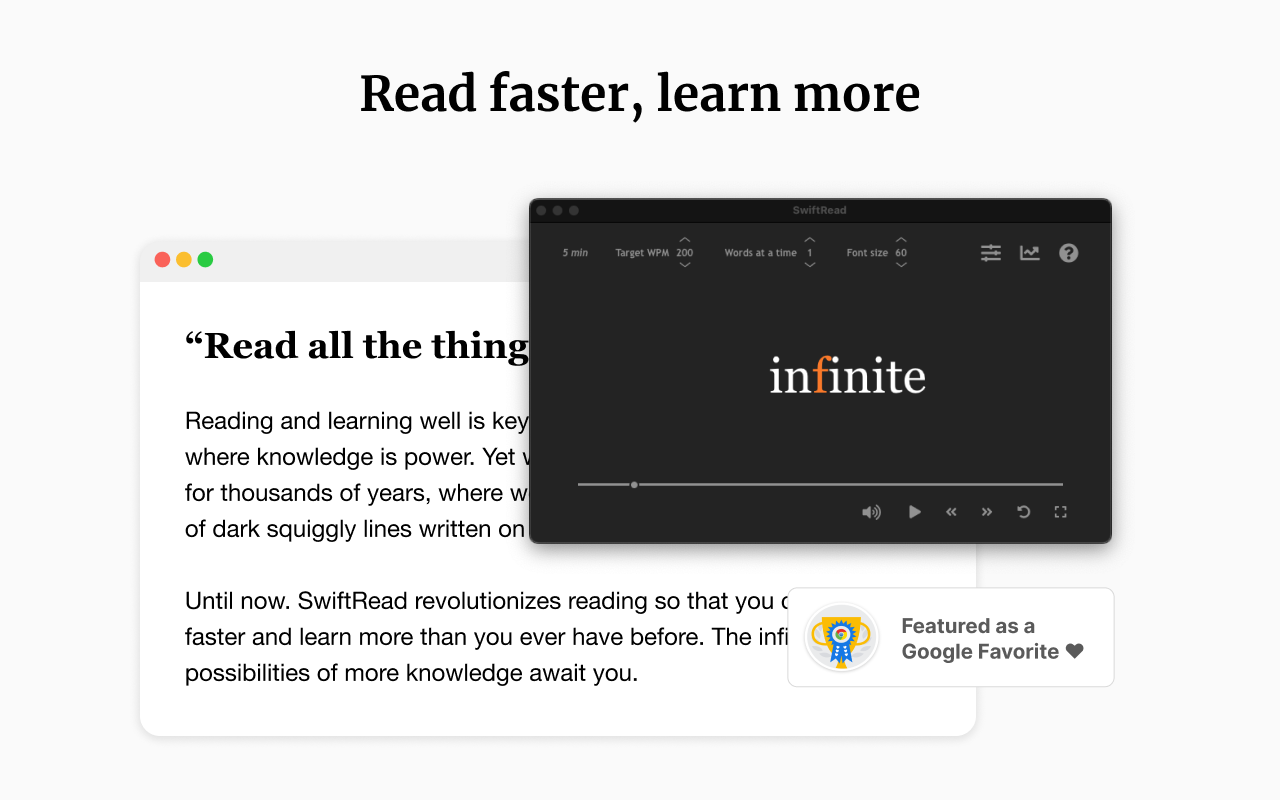 SwiftRead - read faster, learn more chrome谷歌浏览器插件_扩展第2张截图