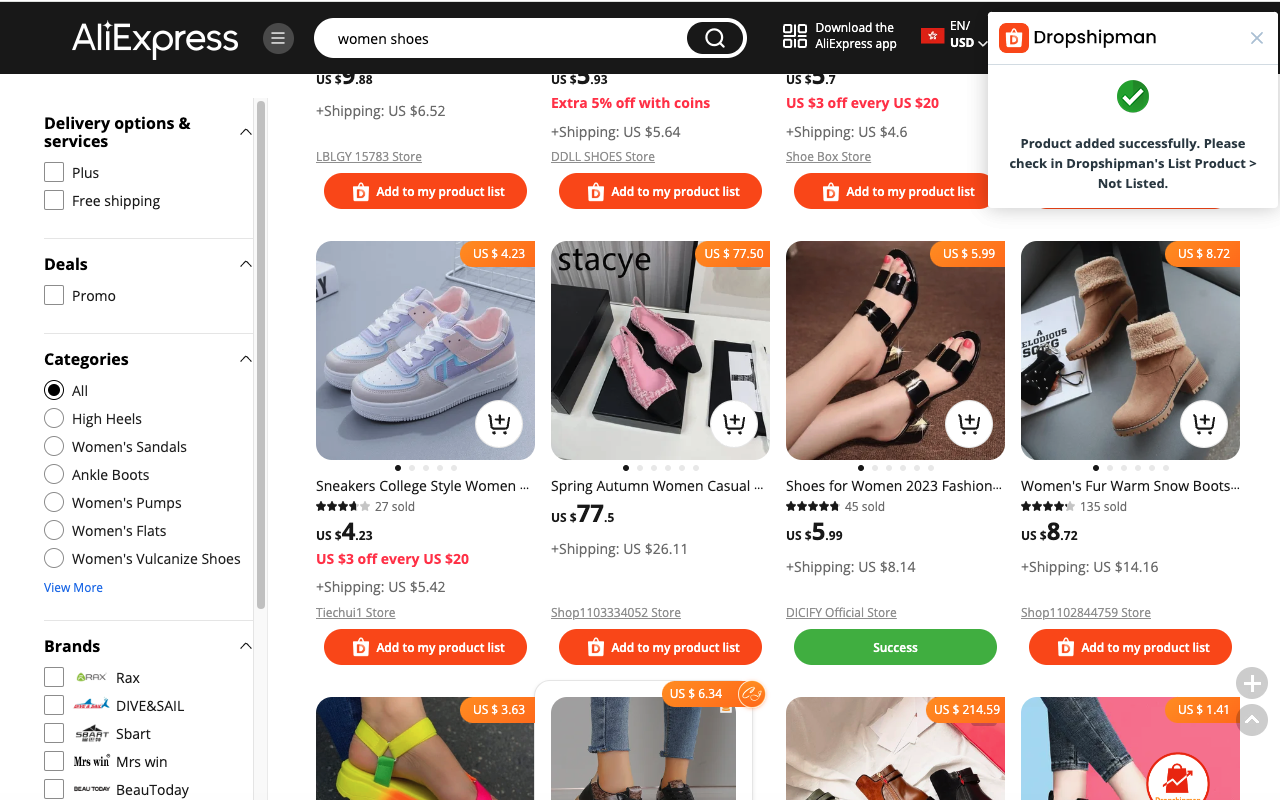 Dropshipman-Aliexpress Product Importer chrome谷歌浏览器插件_扩展第3张截图