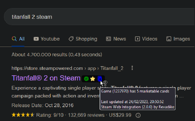 Steam Web Integration chrome谷歌浏览器插件_扩展第1张截图