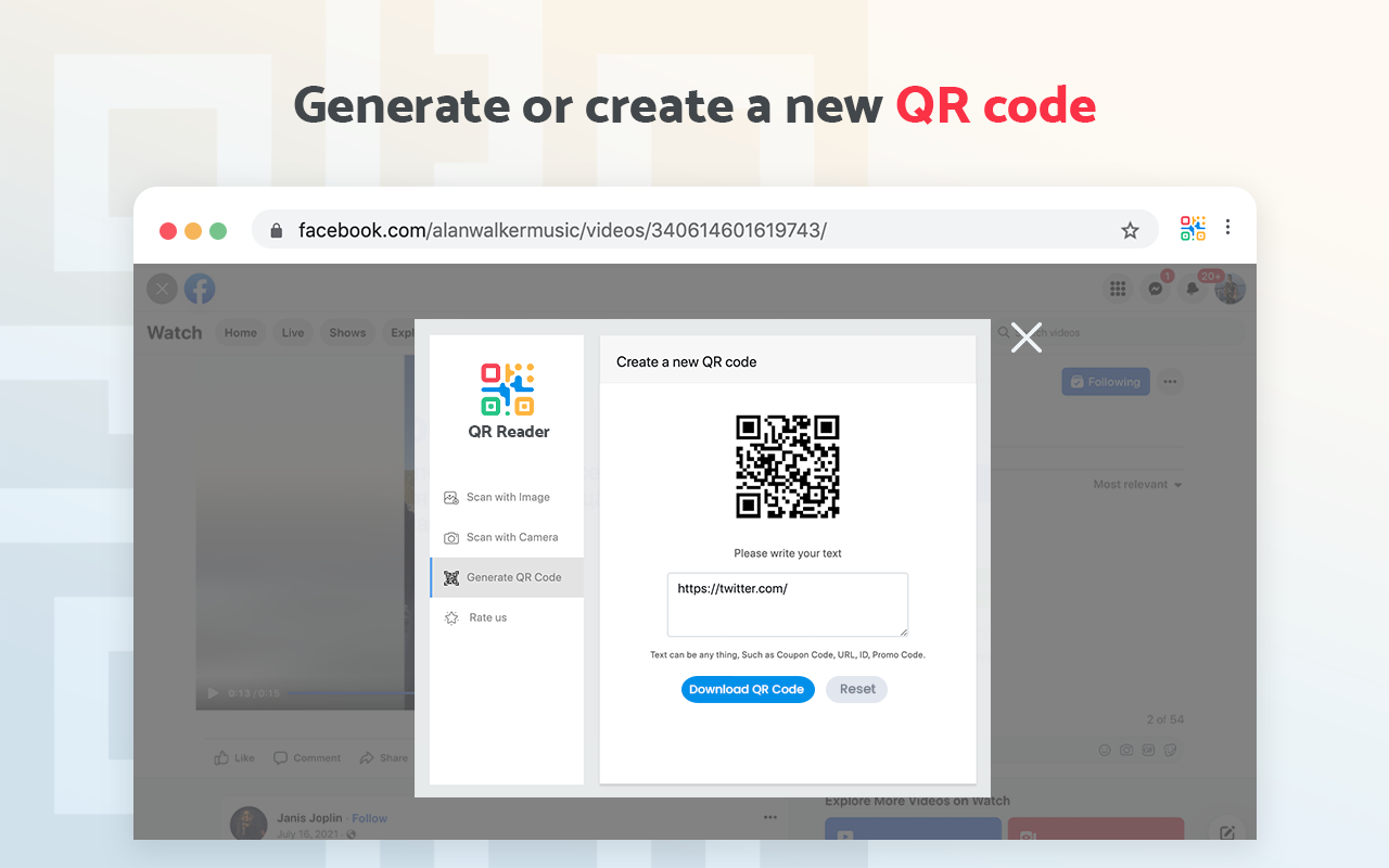 QR碼生成器 - 製造商QR碼 chrome谷歌浏览器插件_扩展第1张截图