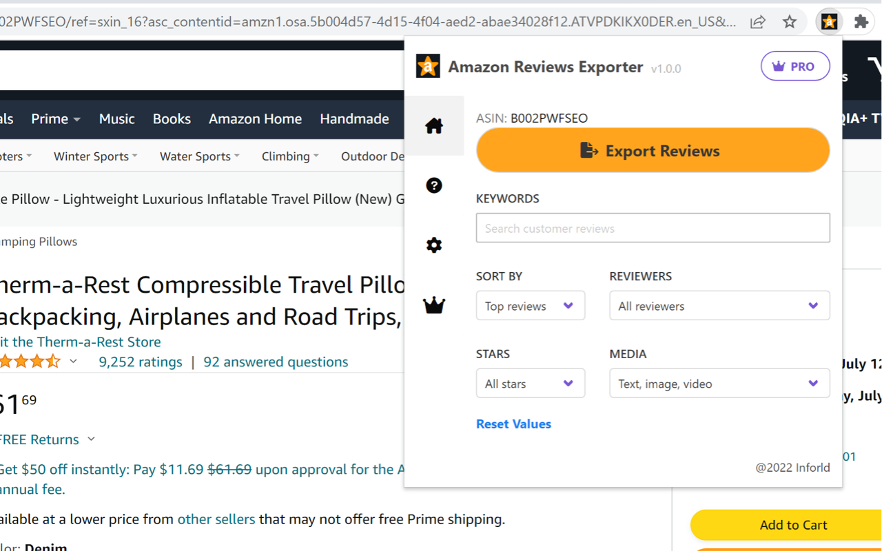 Amazon Reviews Exporter | Images & Videos chrome谷歌浏览器插件_扩展第2张截图