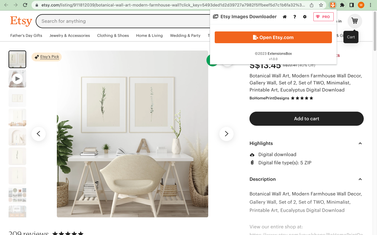 Etsy图片下载器 chrome谷歌浏览器插件_扩展第3张截图