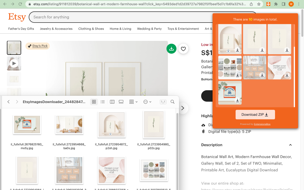 Etsy图片下载器 chrome谷歌浏览器插件_扩展第4张截图