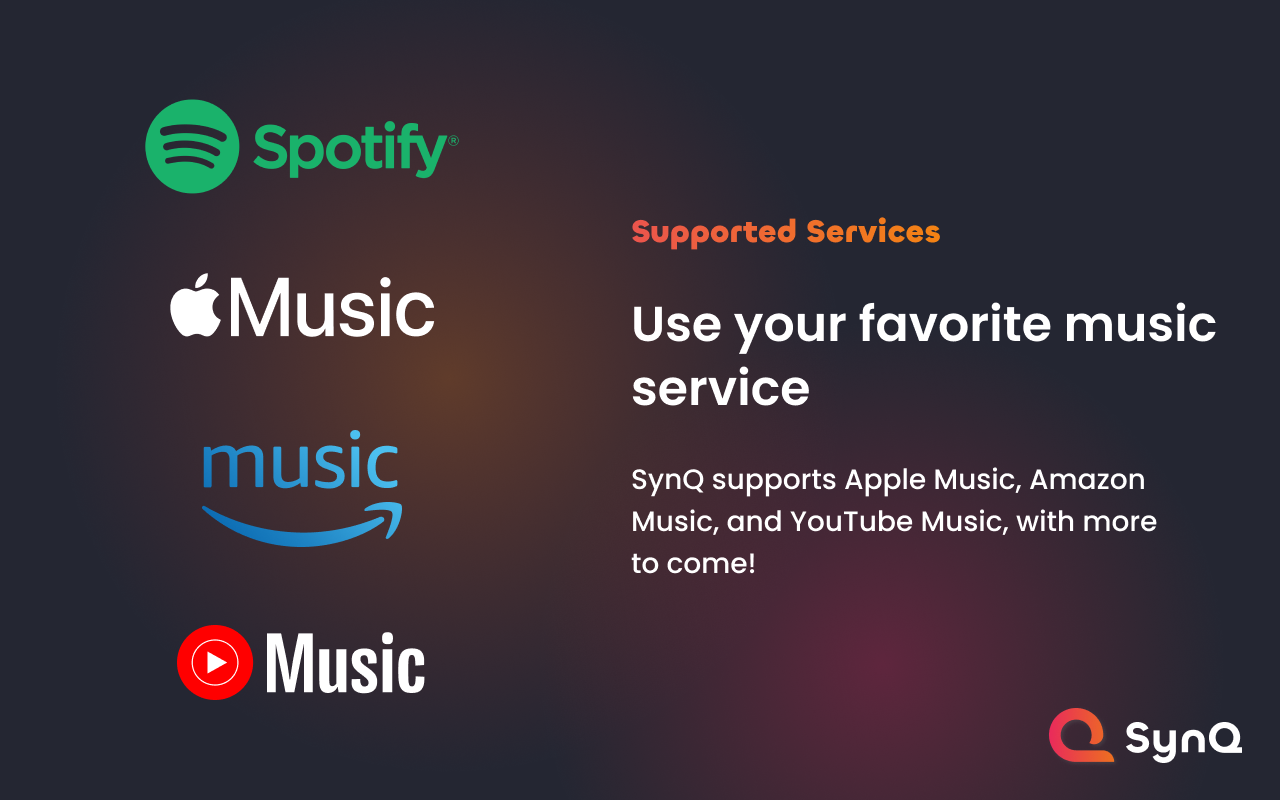 SynQ for Spotify, YouTube, Amazon Music, more chrome谷歌浏览器插件_扩展第3张截图
