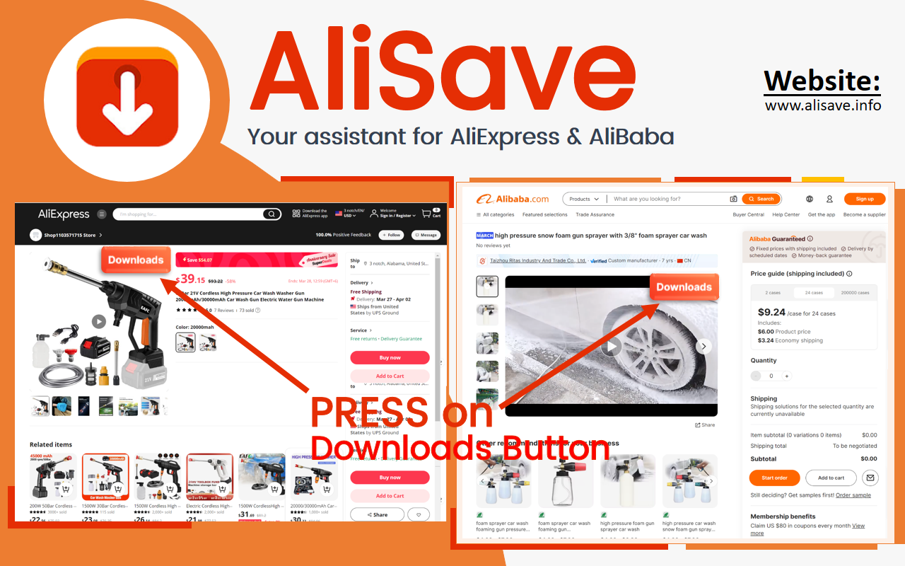 AliSave - Download Ali Images & Videos chrome谷歌浏览器插件_扩展第1张截图