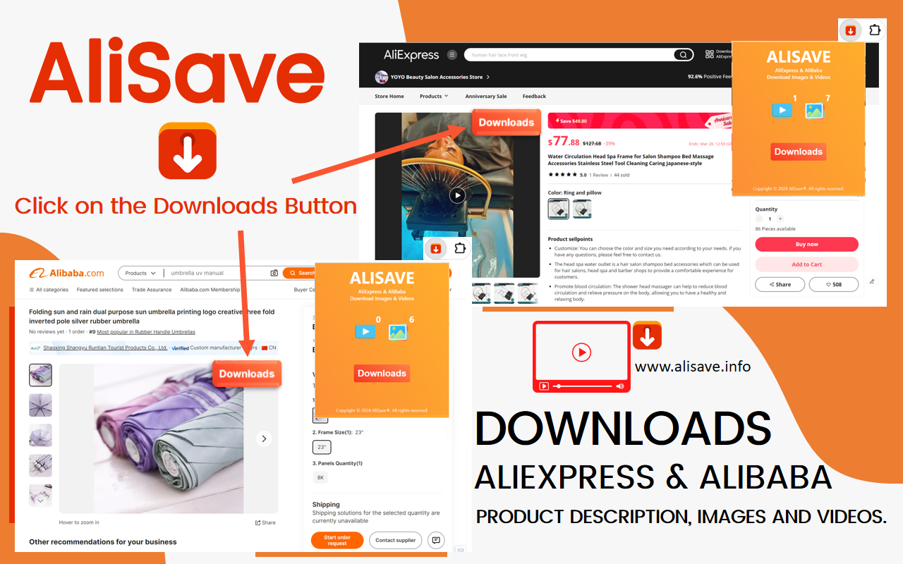 AliSave - Download Ali Images & Videos chrome谷歌浏览器插件_扩展第2张截图