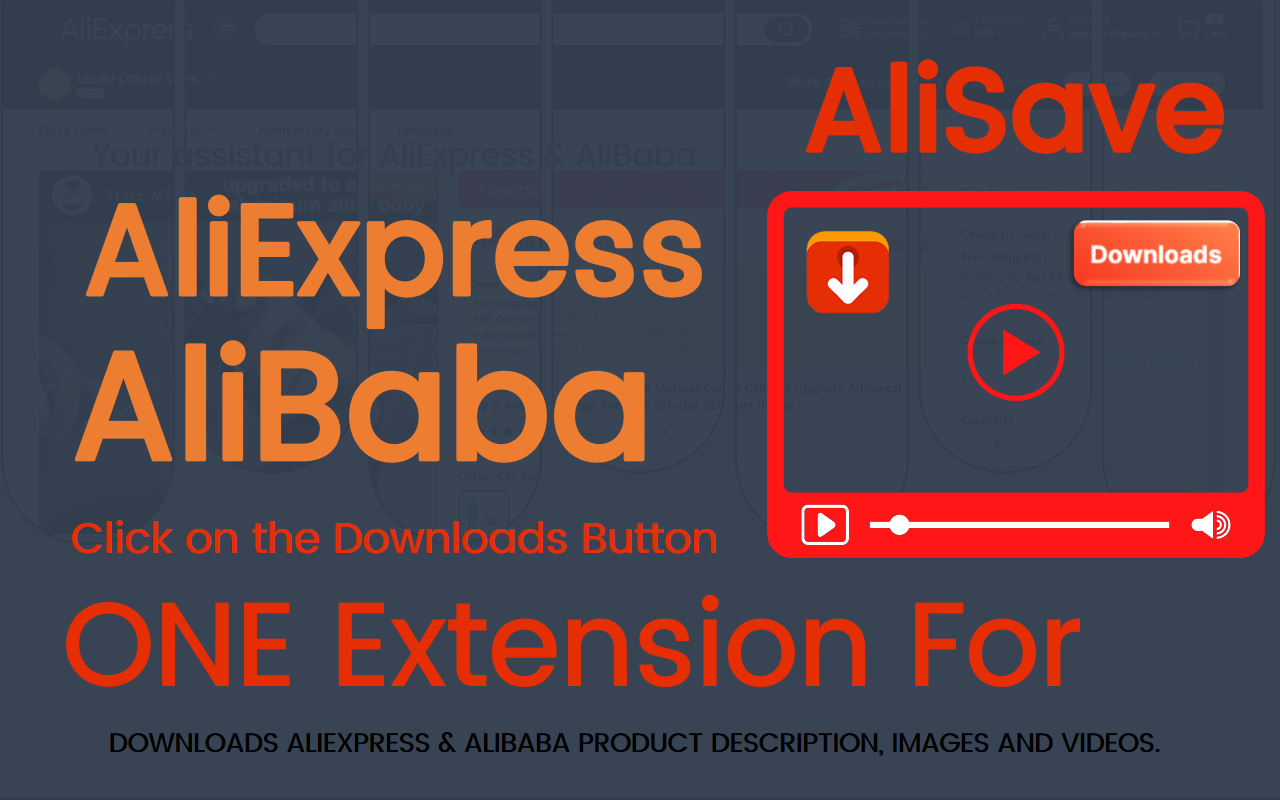 AliSave - Download Ali Images & Videos chrome谷歌浏览器插件_扩展第4张截图