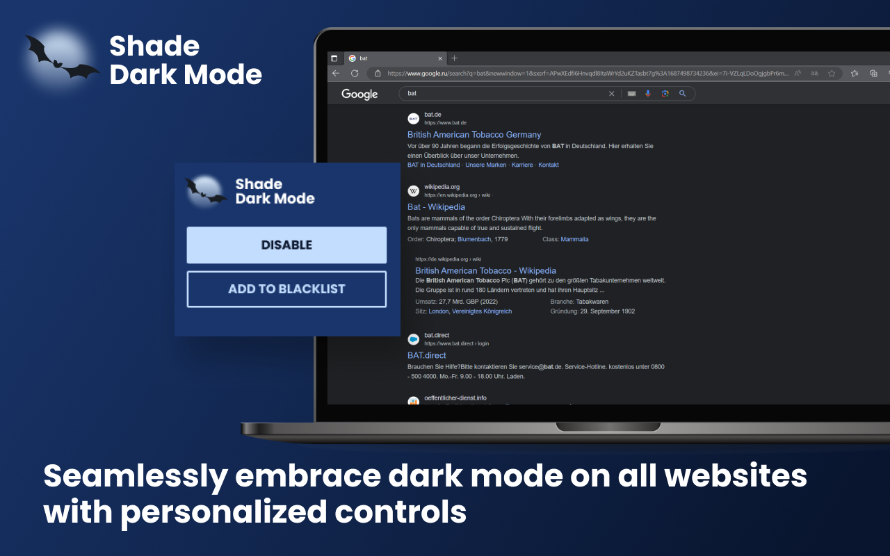Shade Dark Mode chrome谷歌浏览器插件_扩展第1张截图