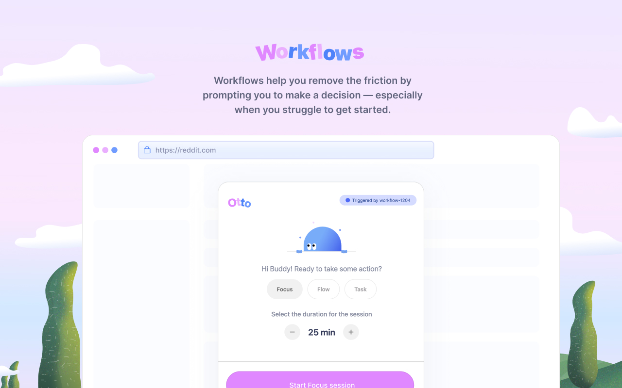 Otto: Pomodoro timer, Blocker and Automations chrome谷歌浏览器插件_扩展第5张截图