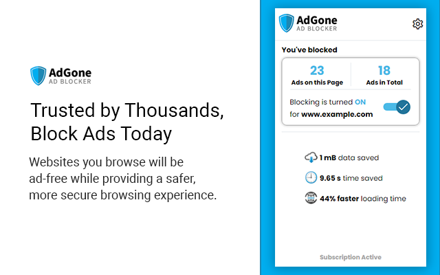 AdGone Ad Blocker chrome谷歌浏览器插件_扩展第1张截图