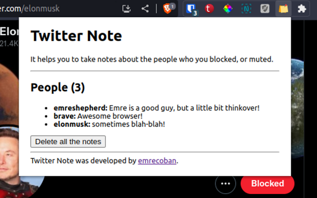 Twitter Note chrome谷歌浏览器插件_扩展第2张截图