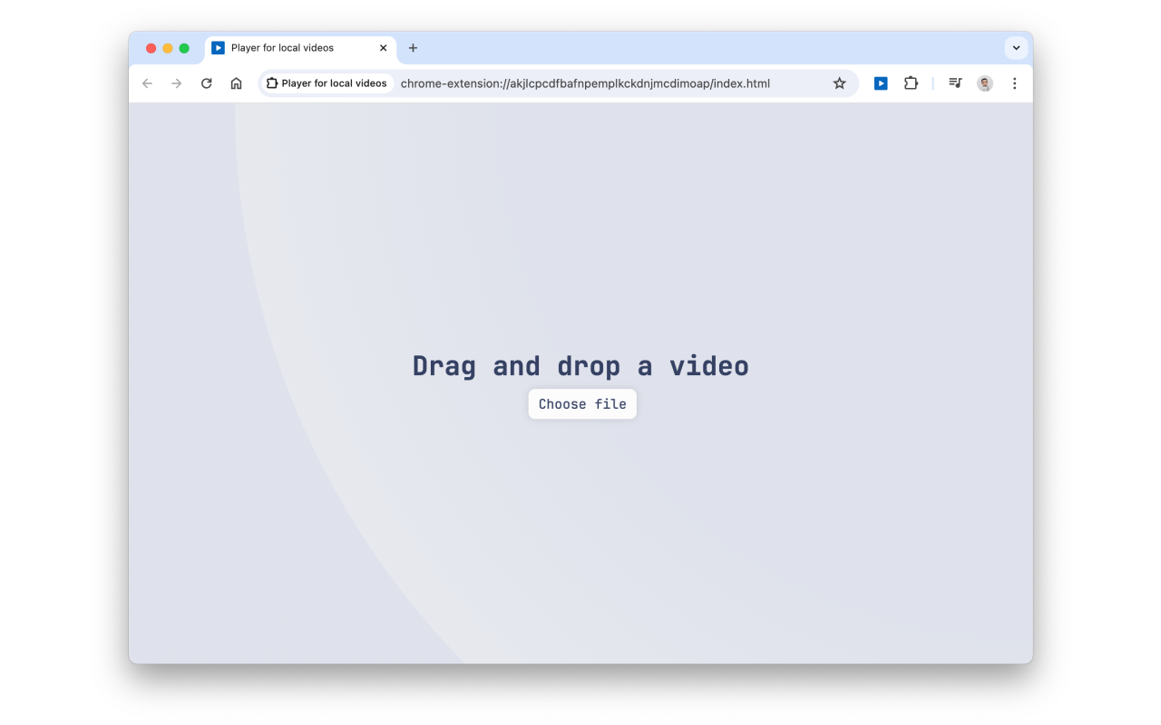 Player for local videos chrome谷歌浏览器插件_扩展第1张截图