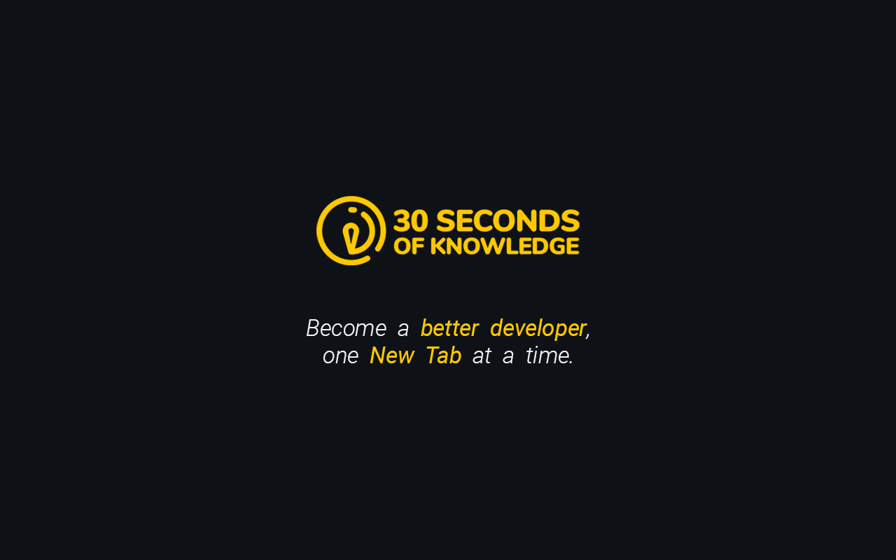 30 Seconds of Knowledge chrome谷歌浏览器插件_扩展第2张截图