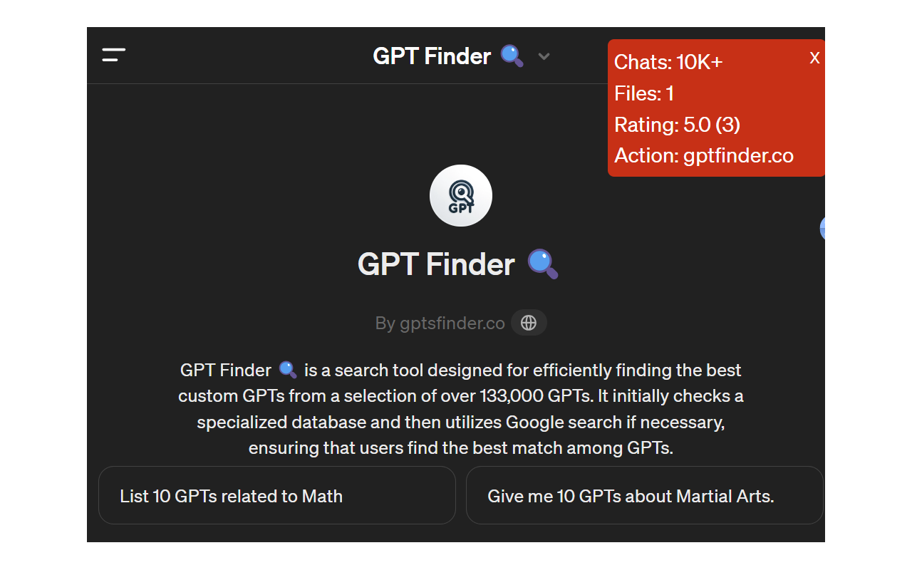 GPT Finder & Helper chrome谷歌浏览器插件_扩展第3张截图