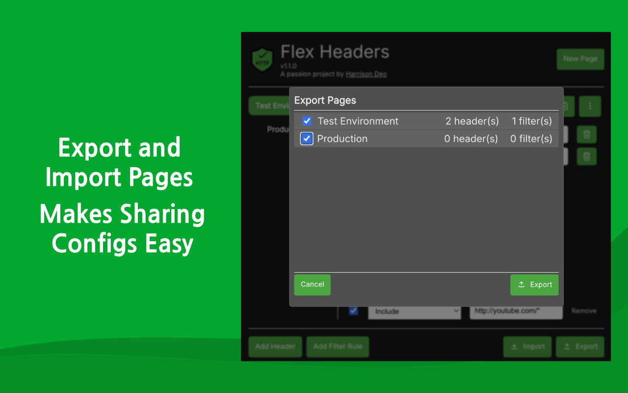 FlexHeaders - Modify HTTP Headers chrome谷歌浏览器插件_扩展第4张截图