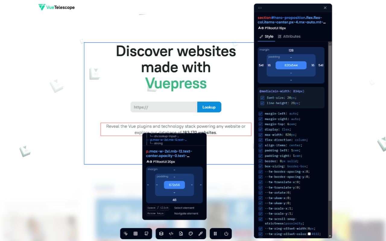 Inspect CSS chrome谷歌浏览器插件_扩展第1张截图