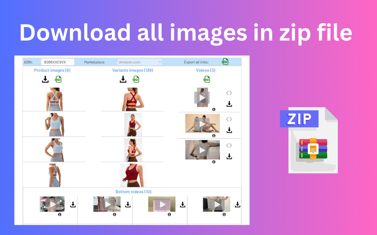 AMZ Downloader - Amazon Videos and Images chrome谷歌浏览器插件_扩展第4张截图
