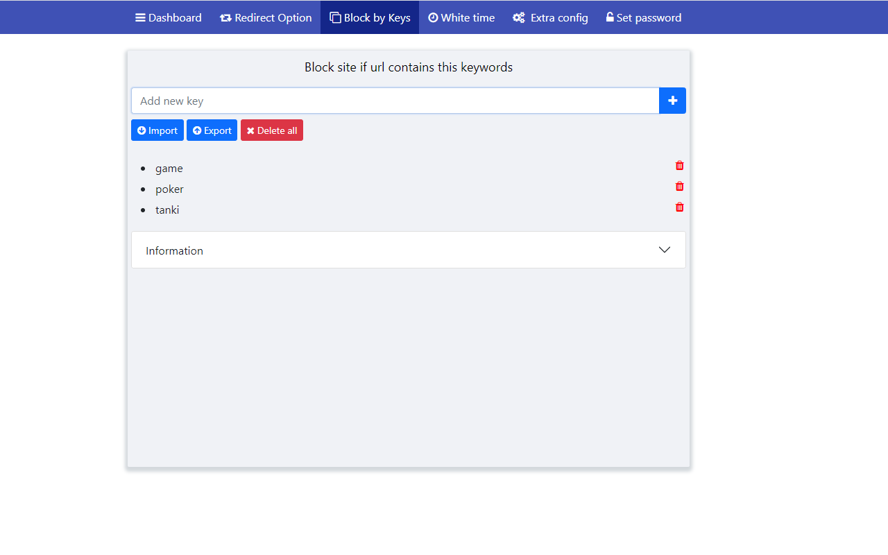 Web Site blocker chrome谷歌浏览器插件_扩展第2张截图