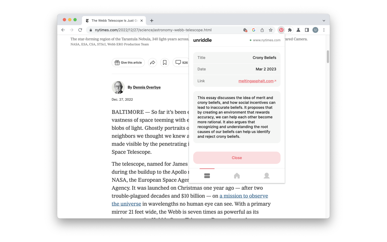 Unriddle: AI-generated Summaries chrome谷歌浏览器插件_扩展第4张截图