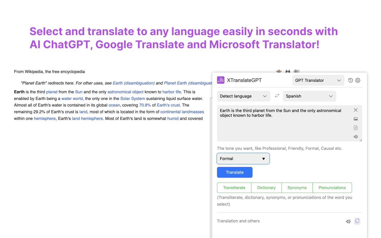 XTranslateAI - Translate All chrome谷歌浏览器插件_扩展第1张截图
