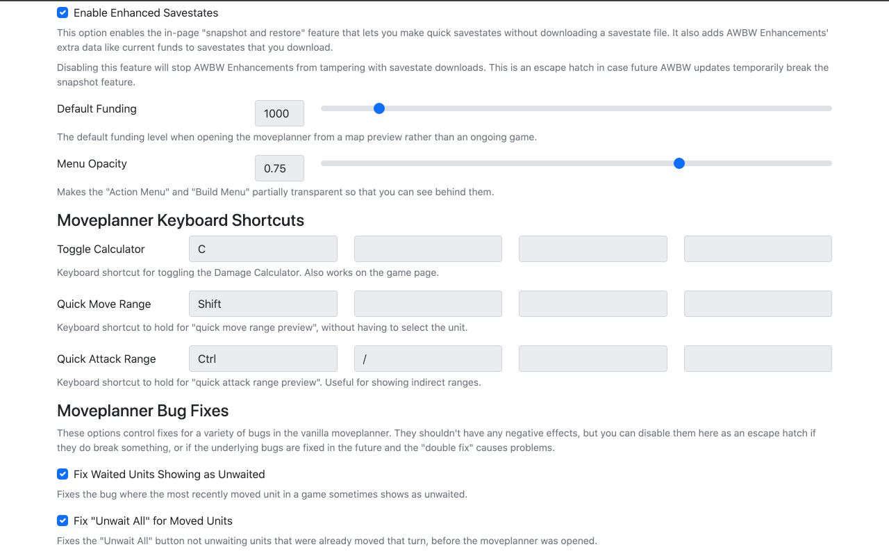 AWBW Enhancements chrome谷歌浏览器插件_扩展第2张截图