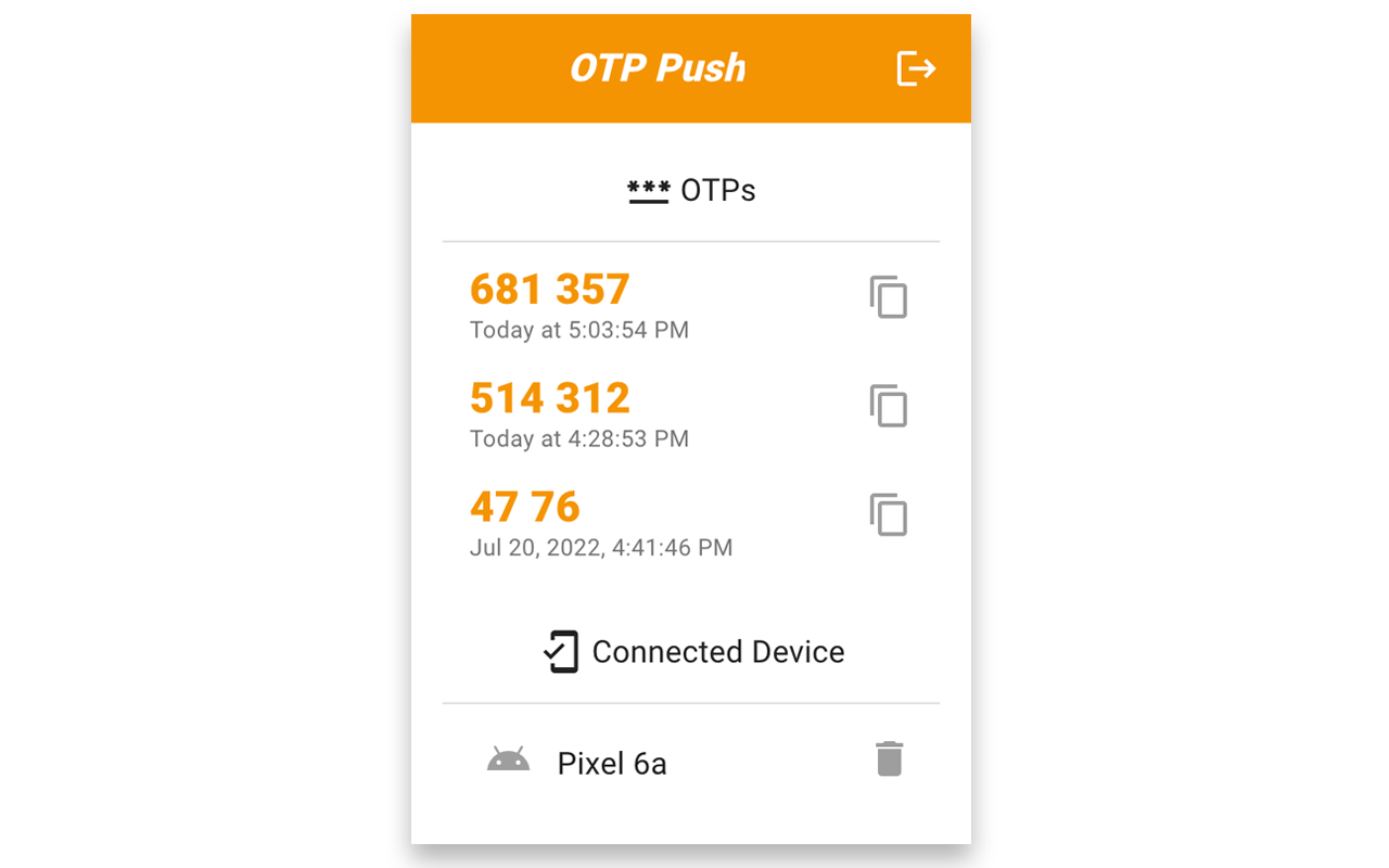 OTP Push chrome谷歌浏览器插件_扩展第2张截图