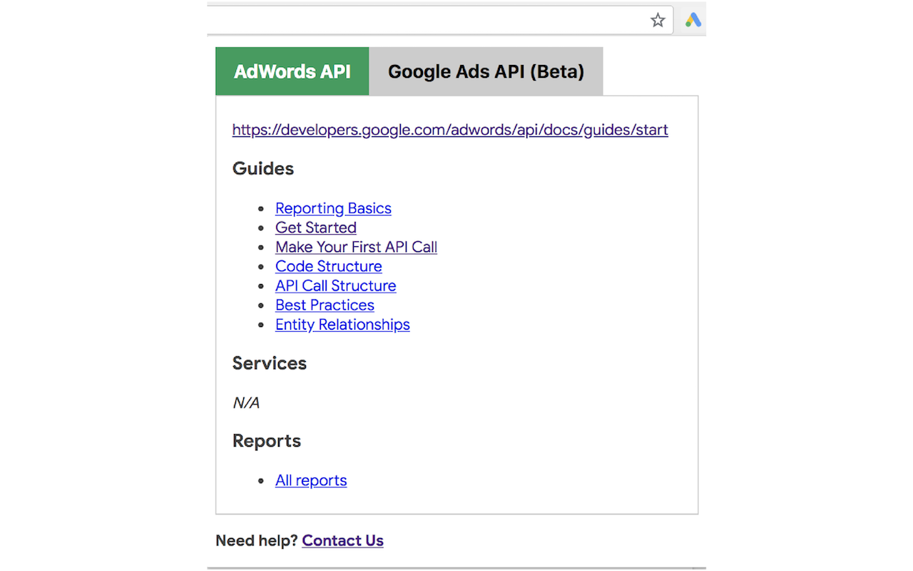 Google Ads API Web Navi chrome谷歌浏览器插件_扩展第2张截图