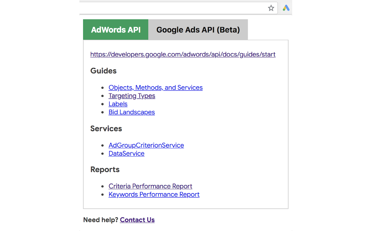 Google Ads API Web Navi chrome谷歌浏览器插件_扩展第4张截图
