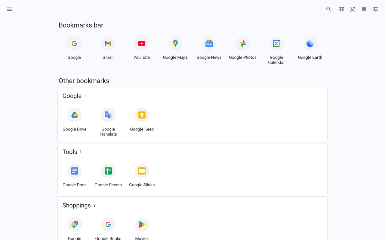 Bookmarks@newtab chrome谷歌浏览器插件_扩展第1张截图