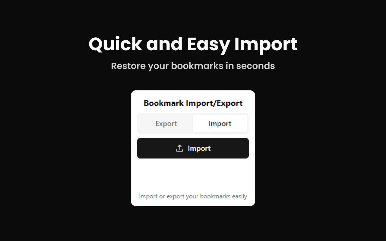 Bookmark Import/Export chrome谷歌浏览器插件_扩展第2张截图