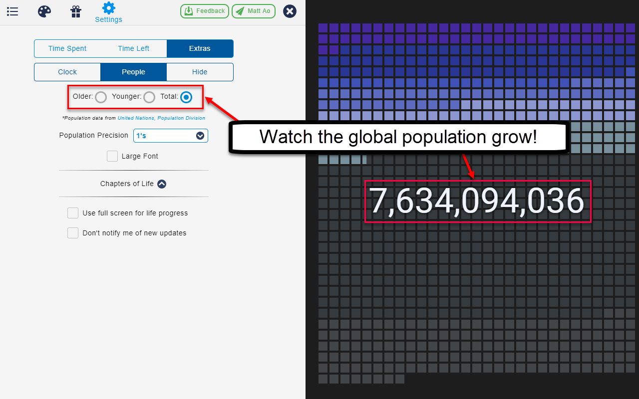 Mortality - Death Clock - New Tab chrome谷歌浏览器插件_扩展第4张截图