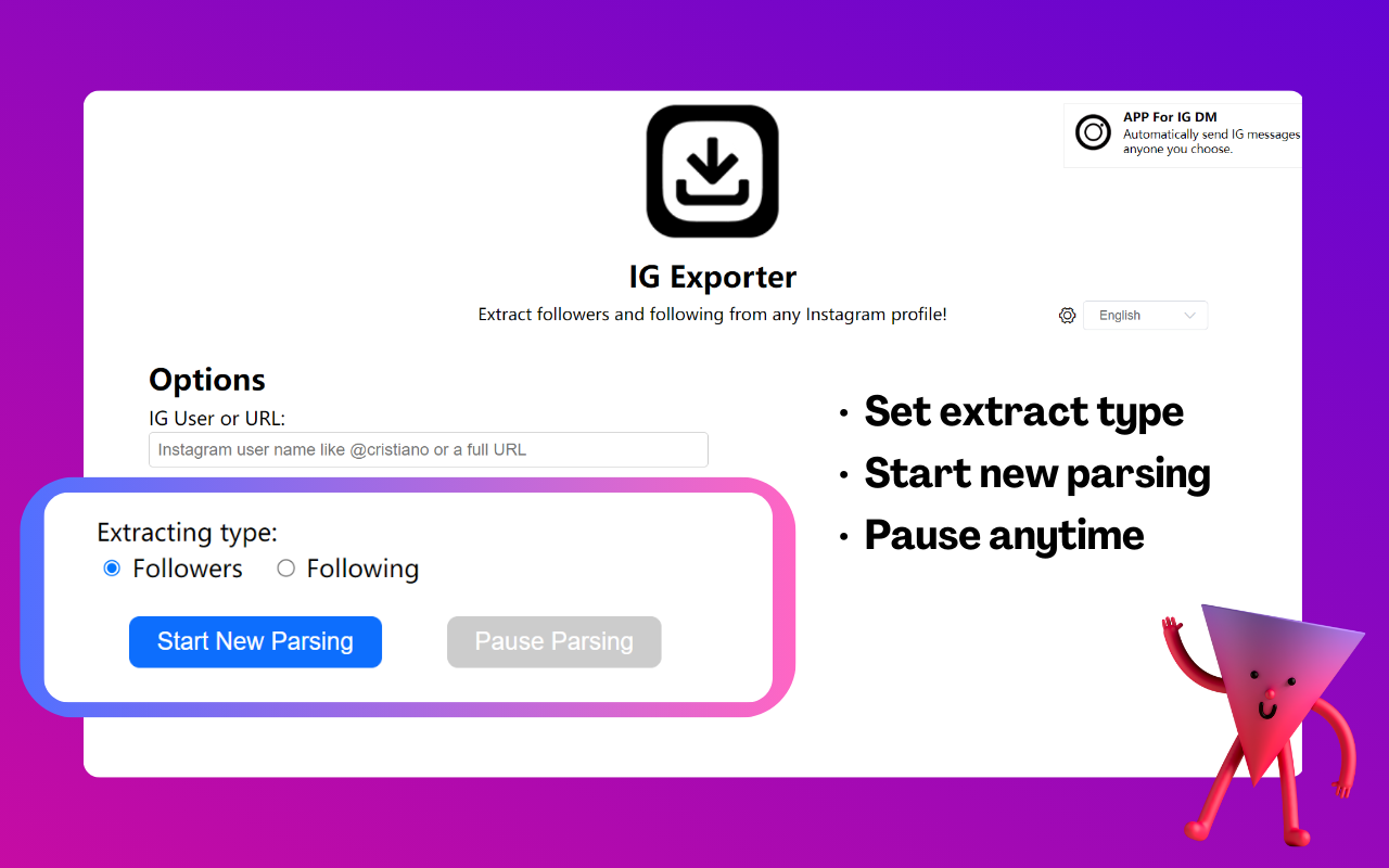 Ins粉丝导出工具 : IG Follower Export Tool - IG Tools chrome谷歌浏览器插件_扩展第3张截图