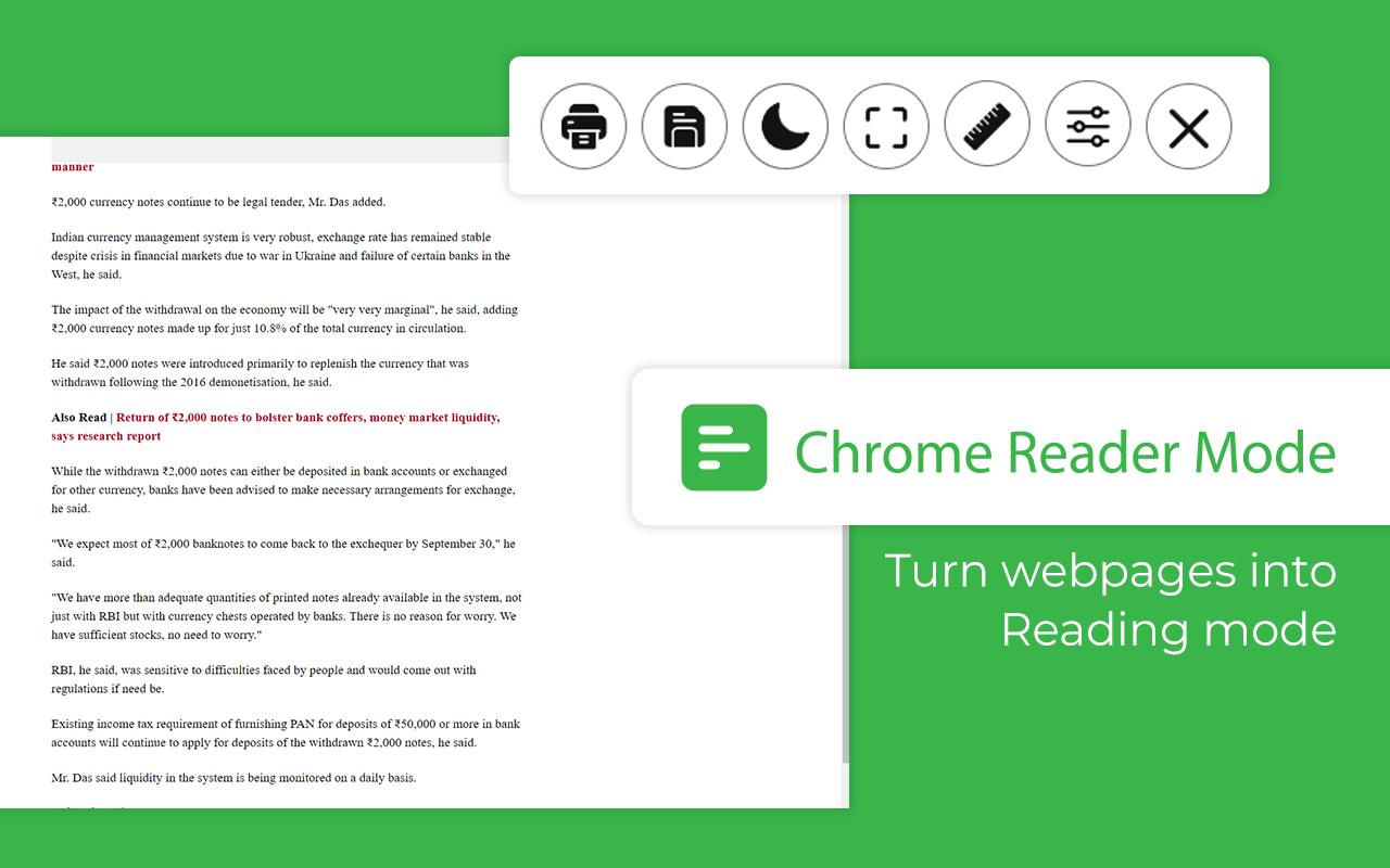 Chrome Reader Mode chrome谷歌浏览器插件_扩展第1张截图