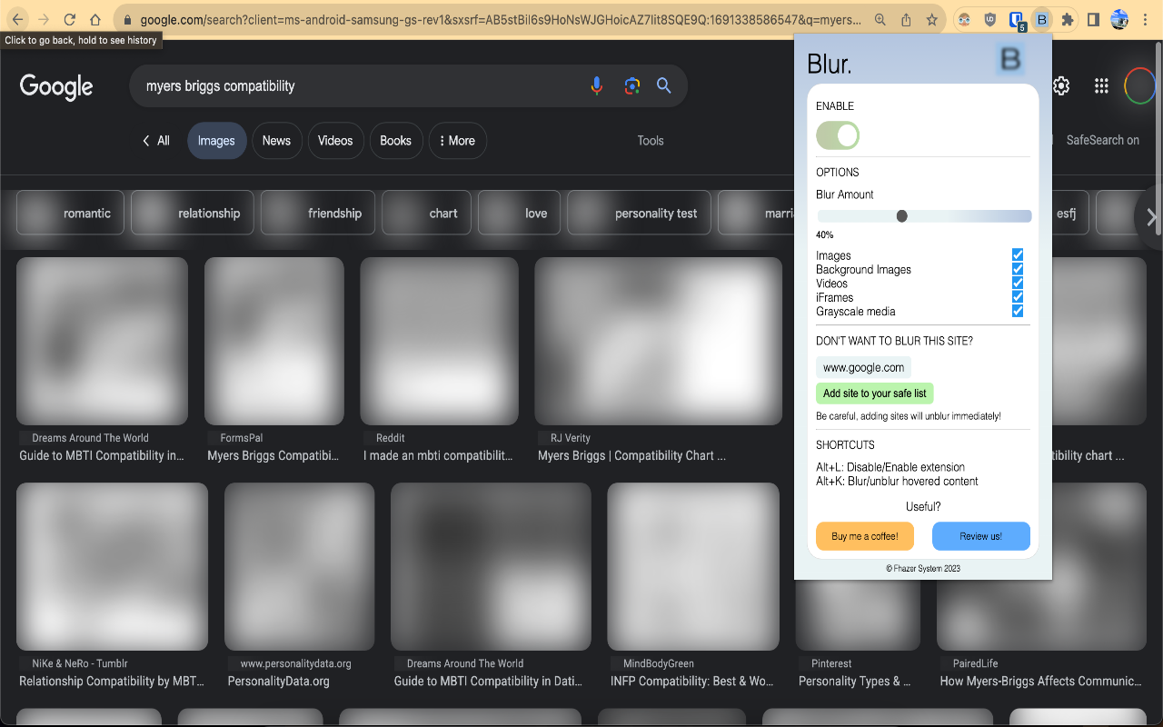 Blur. The Image and Video blur extension chrome谷歌浏览器插件_扩展第1张截图